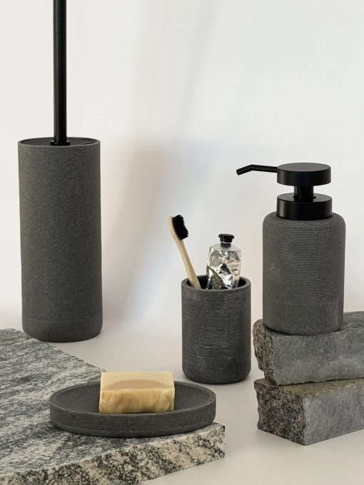 Набір аксесуарів для ванної кімнати сірий "London" MBM HOME модель MVM-MH-44 GRAY Фото