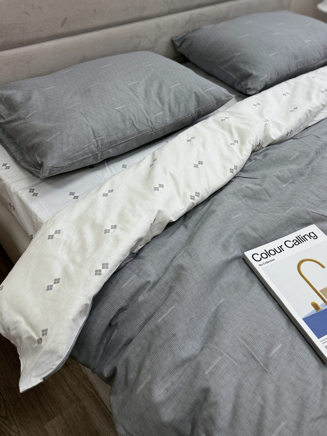 Комплект постільної білизни Абстракційний дует двосторонній Ecotton модель 23672-21205 Фото