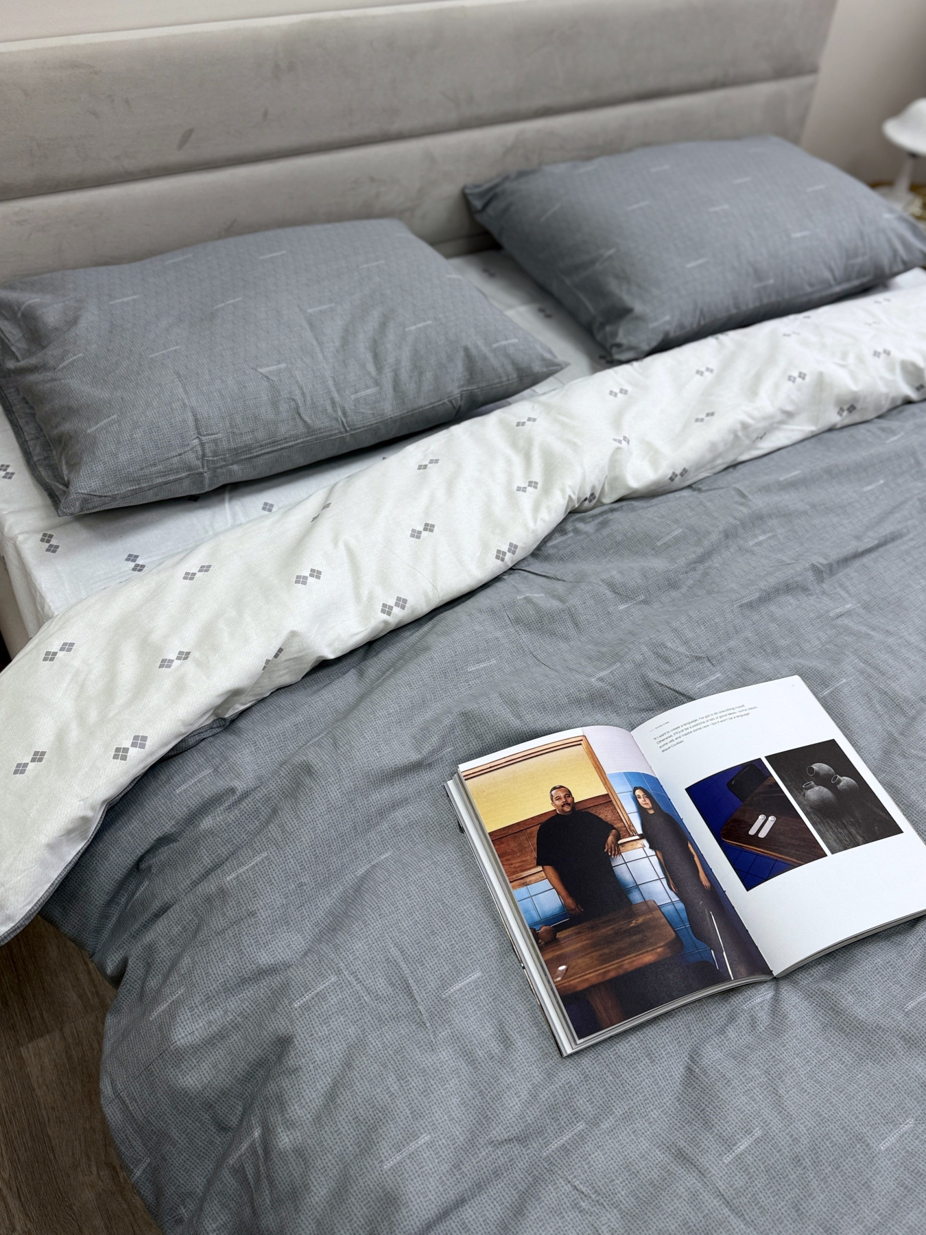 Комплект постільної білизни Абстракційний дует двосторонній Ecotton модель 23672-21205 Фото