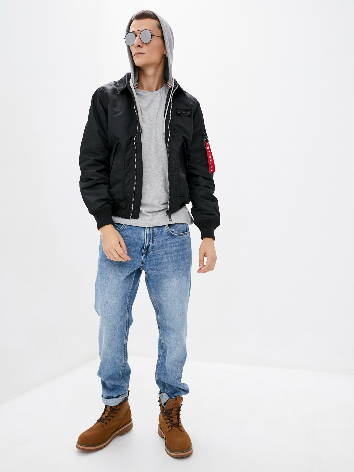 Бомбер Airboss модель 017600823221_black Фото