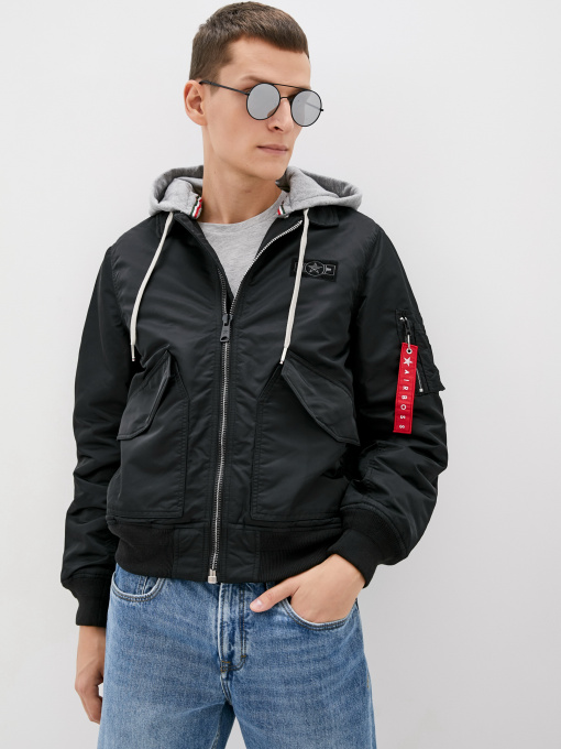 Бомбер Airboss модель 017600823221_black Бомбер Airboss модель 017600823221_black Фото