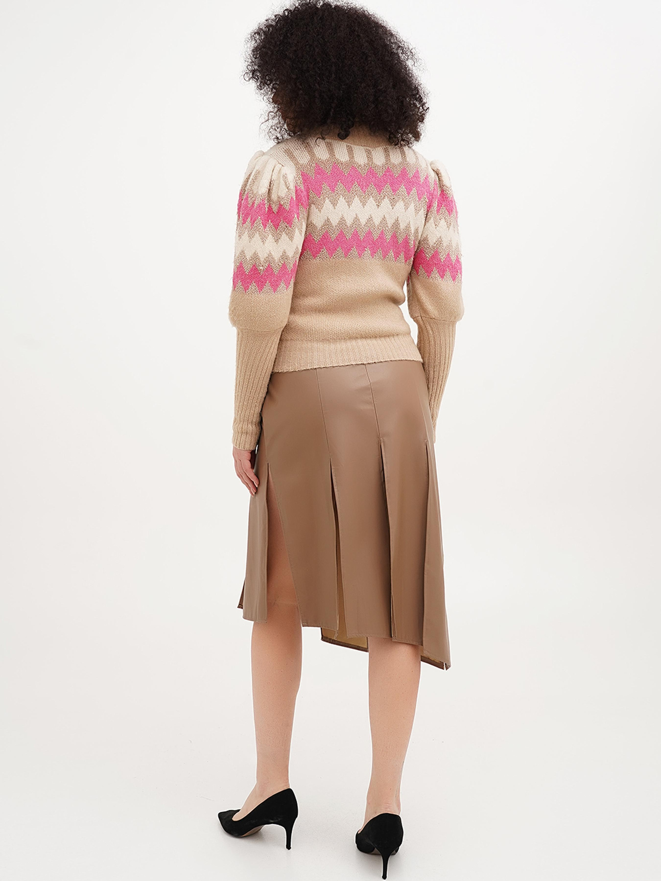 Спідниця міді Vicolo модель 221-VC-5143_бежевый Фото