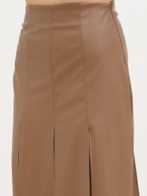 Юбка миди Vicolo модель 221-VC-5143_бежевый Юбка миди Vicolo модель 221-VC-5143_бежевый Фото