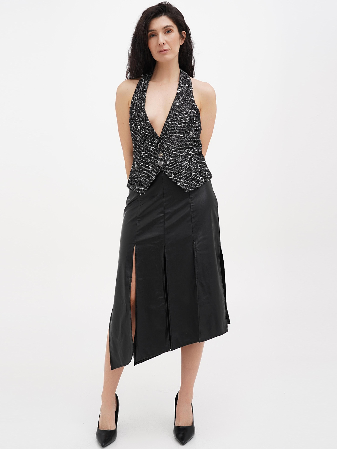 Спідниця міді Vicolo модель 221-VC-5143_черный Фото