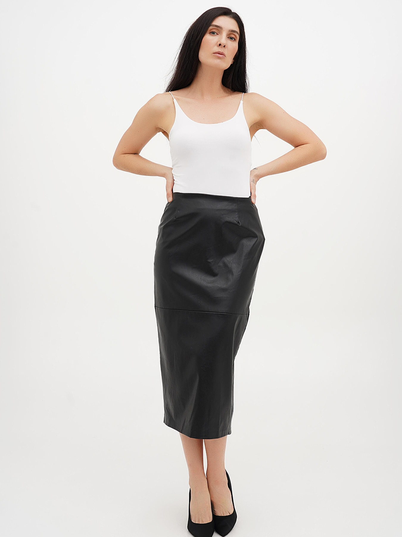 Юбка миди Vicolo модель 221-VC-5144_черный Юбка миди Vicolo модель 221-VC-5144_черный Фото