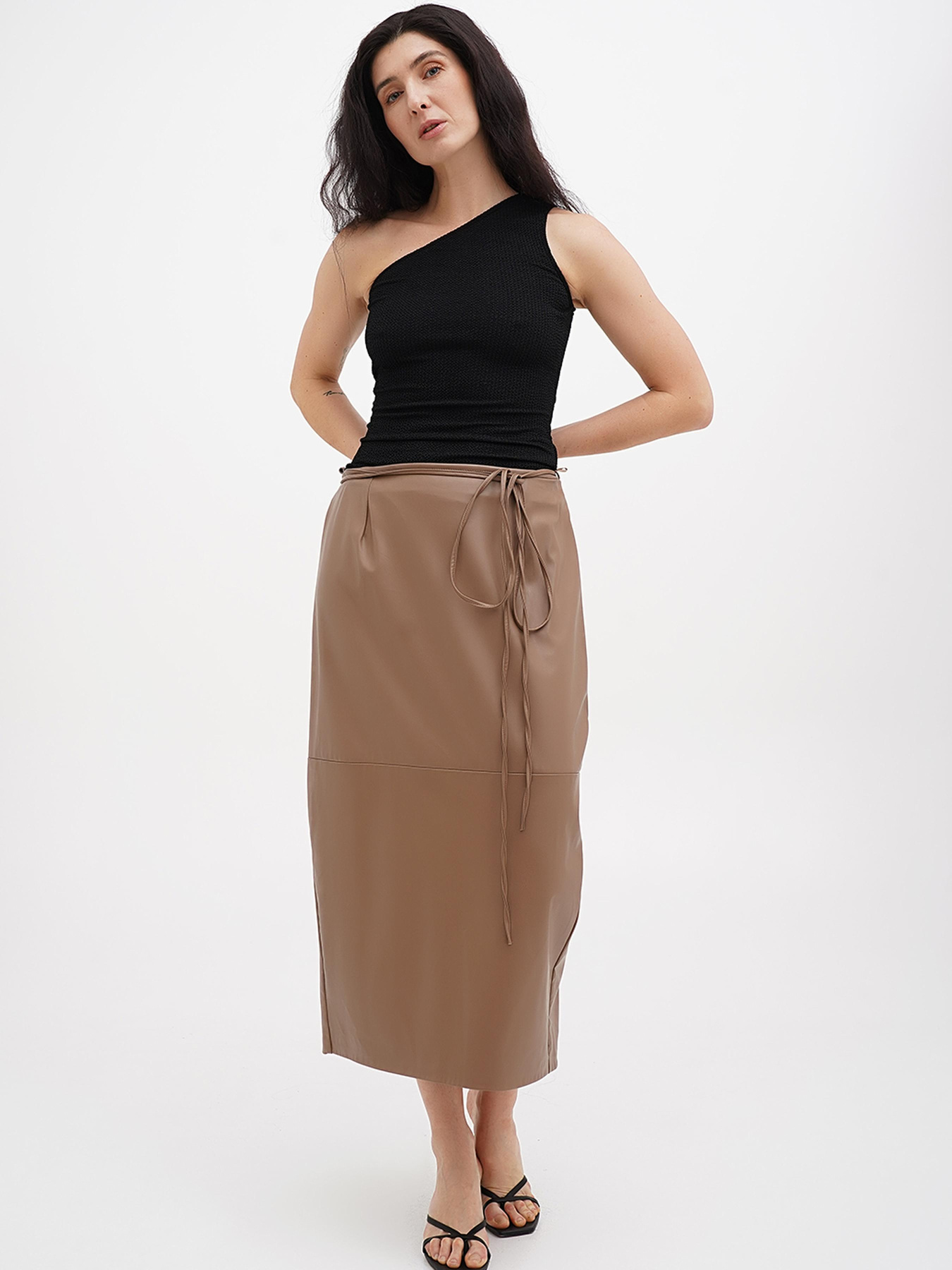 Спідниця міді Vicolo модель 221-VC-5144_бежевый Фото