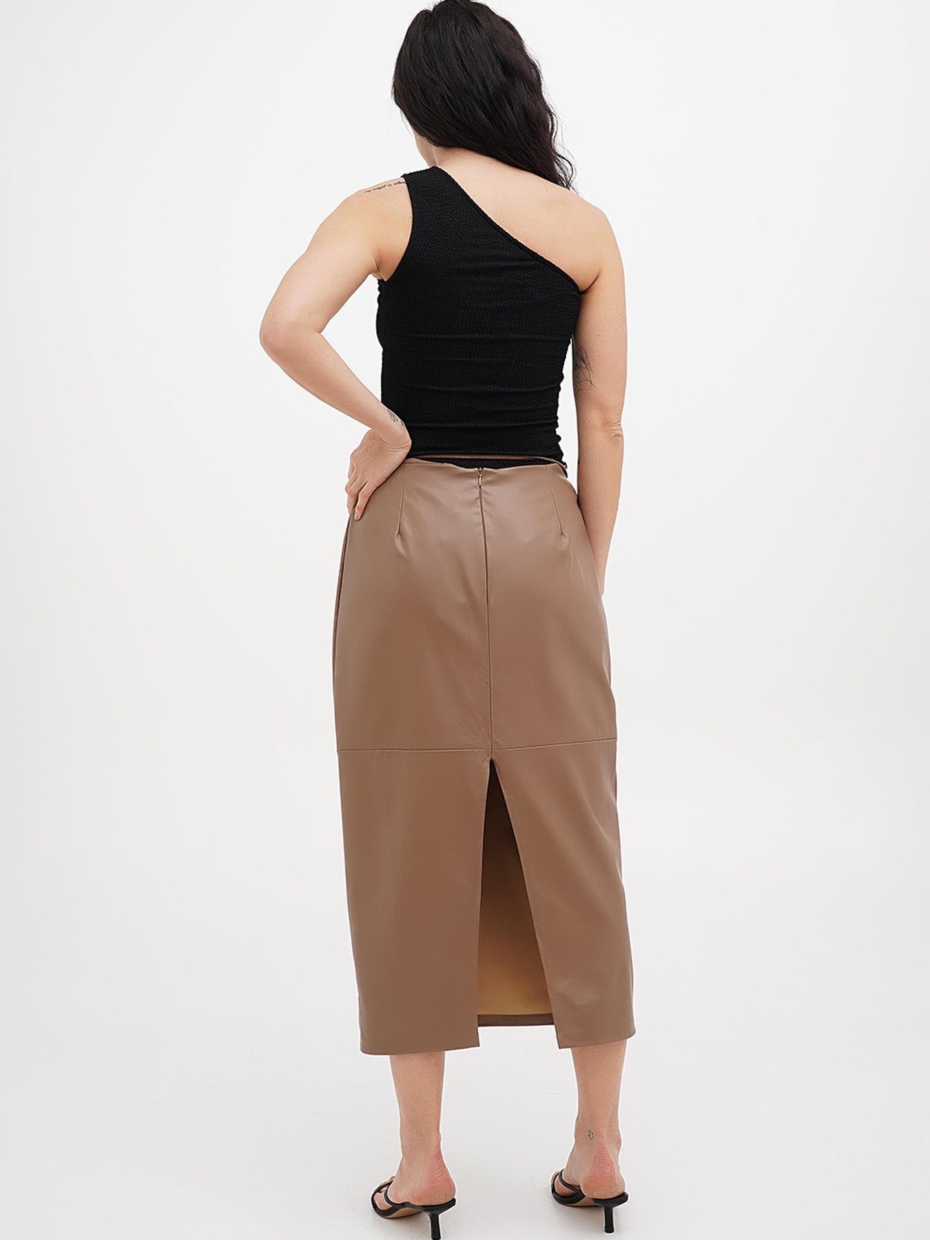 Юбка миди Vicolo модель 221-VC-5144_бежевый Фото