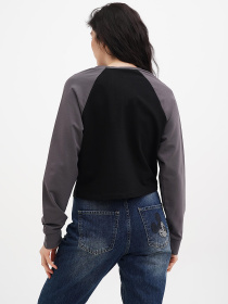 Джемпер Vicolo модель 241-VC-2986_черный_серый Джемпер Vicolo модель 241-VC-2986_черный_серый Фото