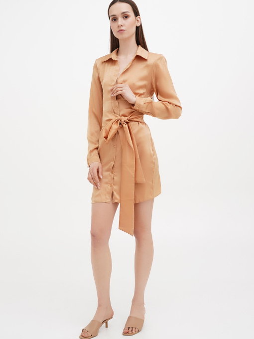 Платье мини Vicolo модель 221-VC-1802_бежевый Фото