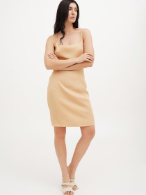 Платье мини Vicolo модель 221-VC-1805_бежевый Фото