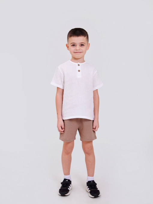 Повсякденний костюм SMIL модель smil_113312-molocnyj-s-koricnevym Фото