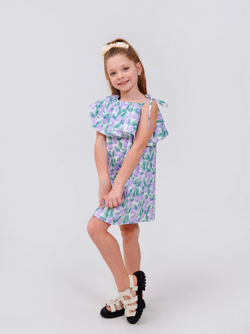 Сукня міні SMIL Модель smil_120428-1-risunok-lavandovye-tulpany Фото