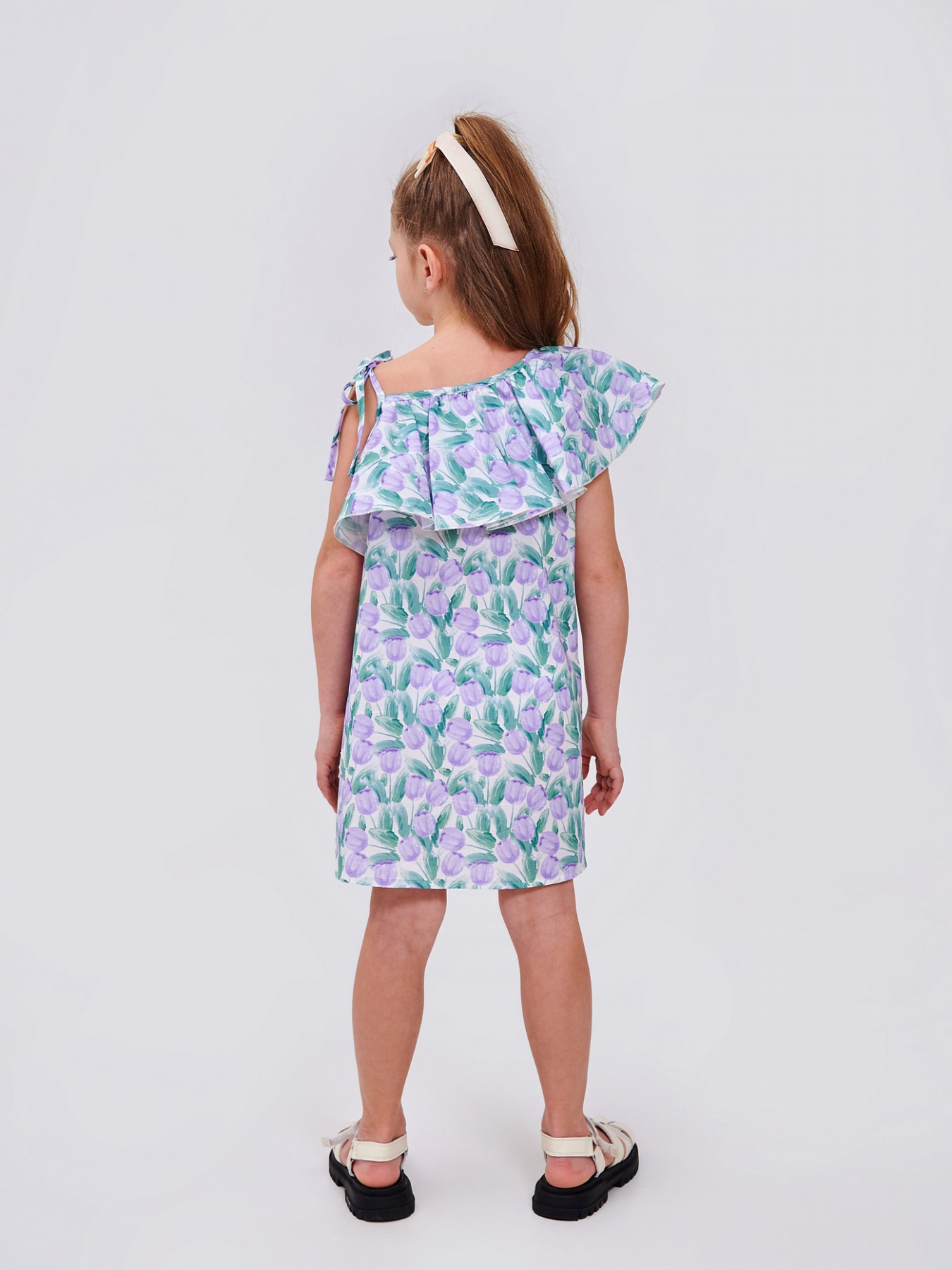 Платье мини SMIL модель smil_120428-1-risunok-lavandovye-tulpany Фото