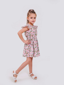 Сукня міні SMIL модель smil_120426-1-risunok-rozovye-tulpany Фото