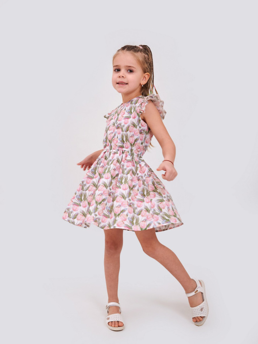 Сукня міні SMIL Модель smil_120426-1-risunok-rozovye-tulpany Фото