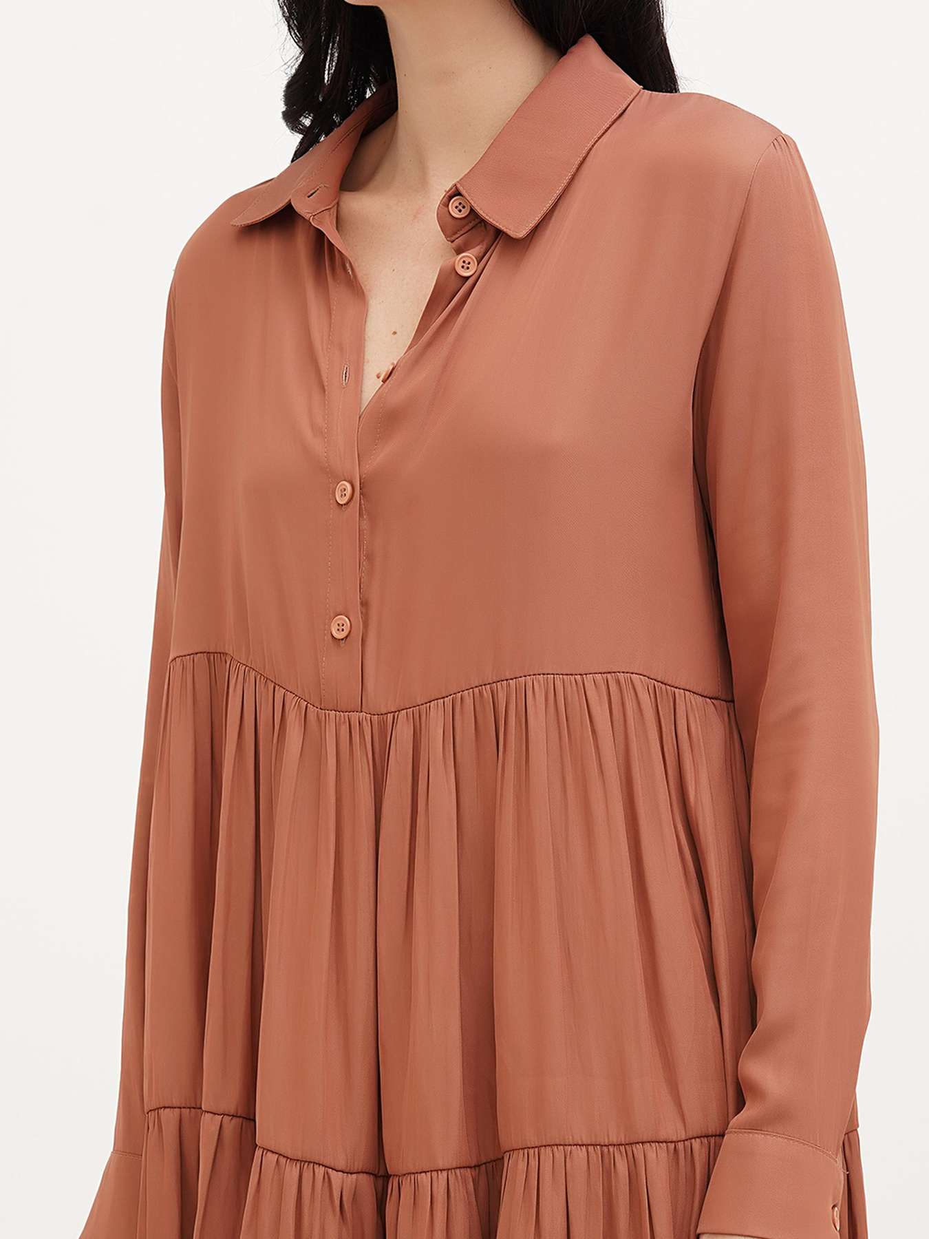 Платье мини Vicolo модель 221-VC-1811_коричневый Фото