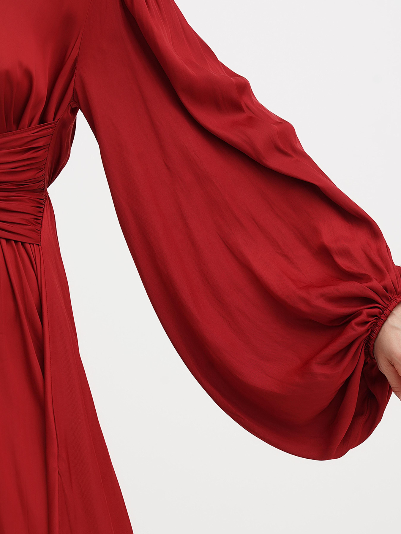 Платье миди Vicolo модель 221-VC-1812_бордовый Фото