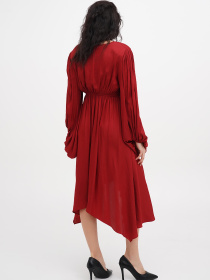 Платье миди Vicolo модель 221-VC-1812_бордовый Фото