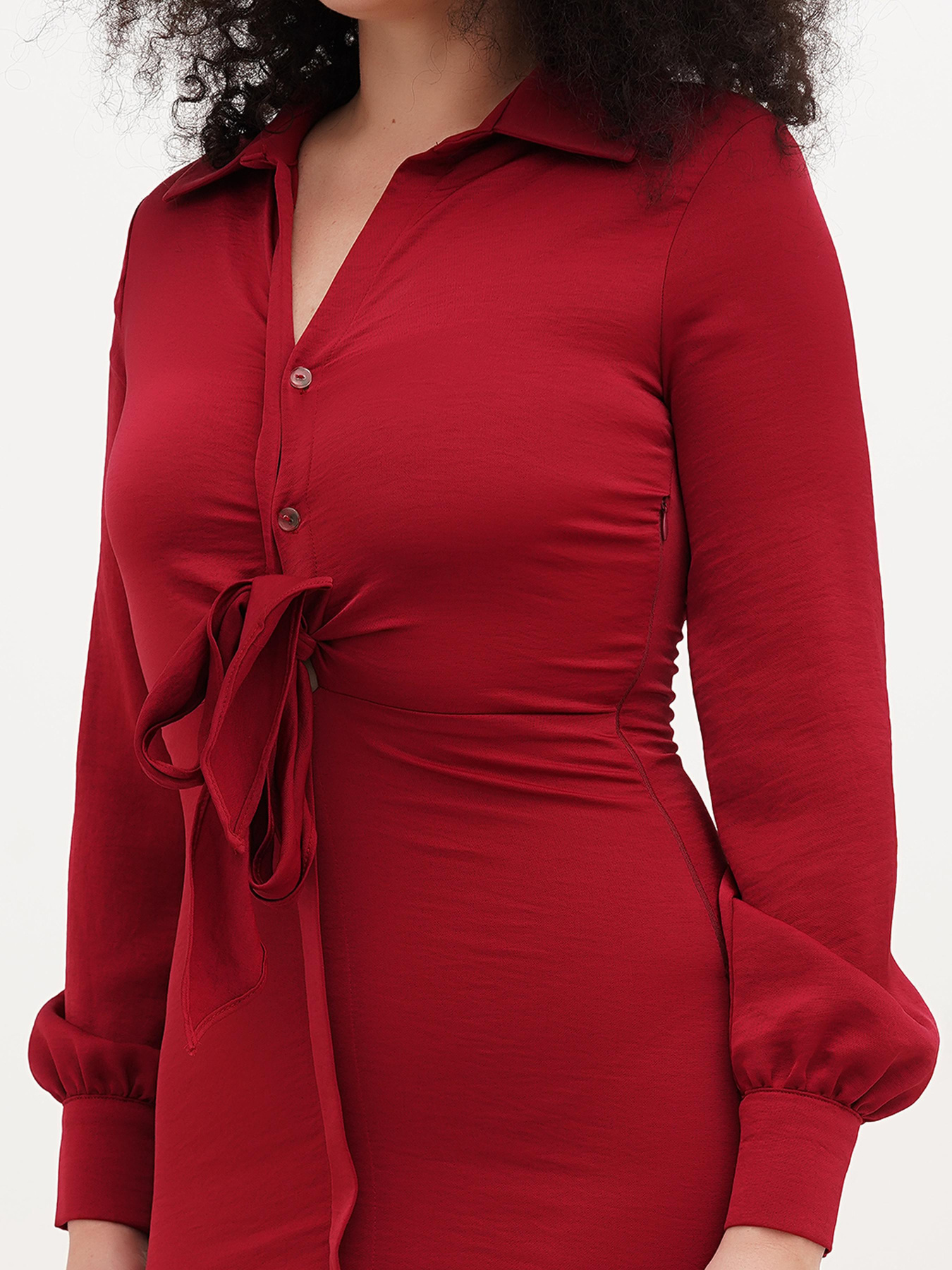 Сукня міді Vicolo модель 221-VC-1813_бордовый Фото