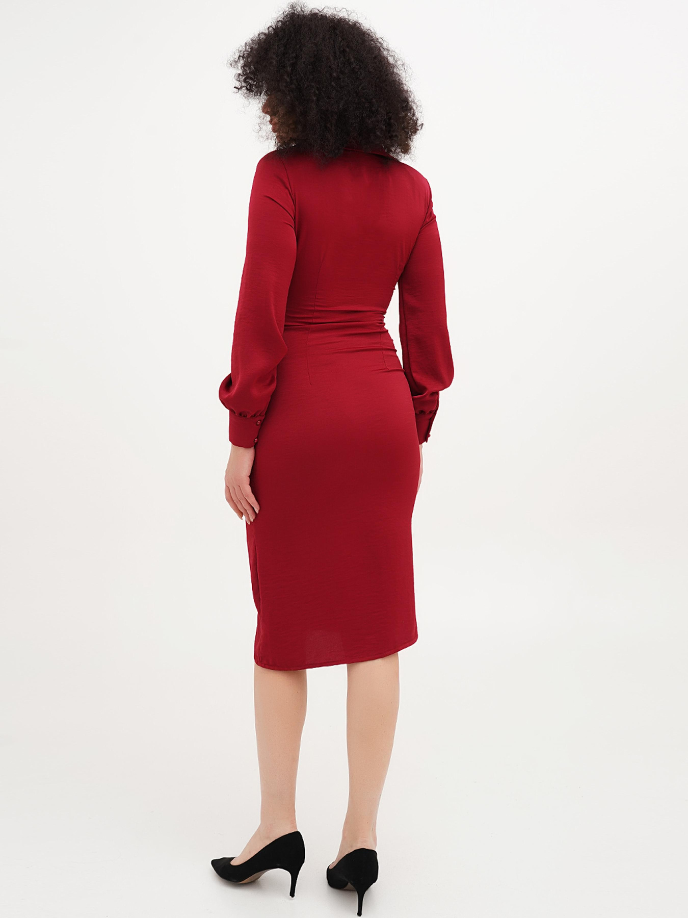 Сукня міді Vicolo модель 221-VC-1813_бордовый Фото