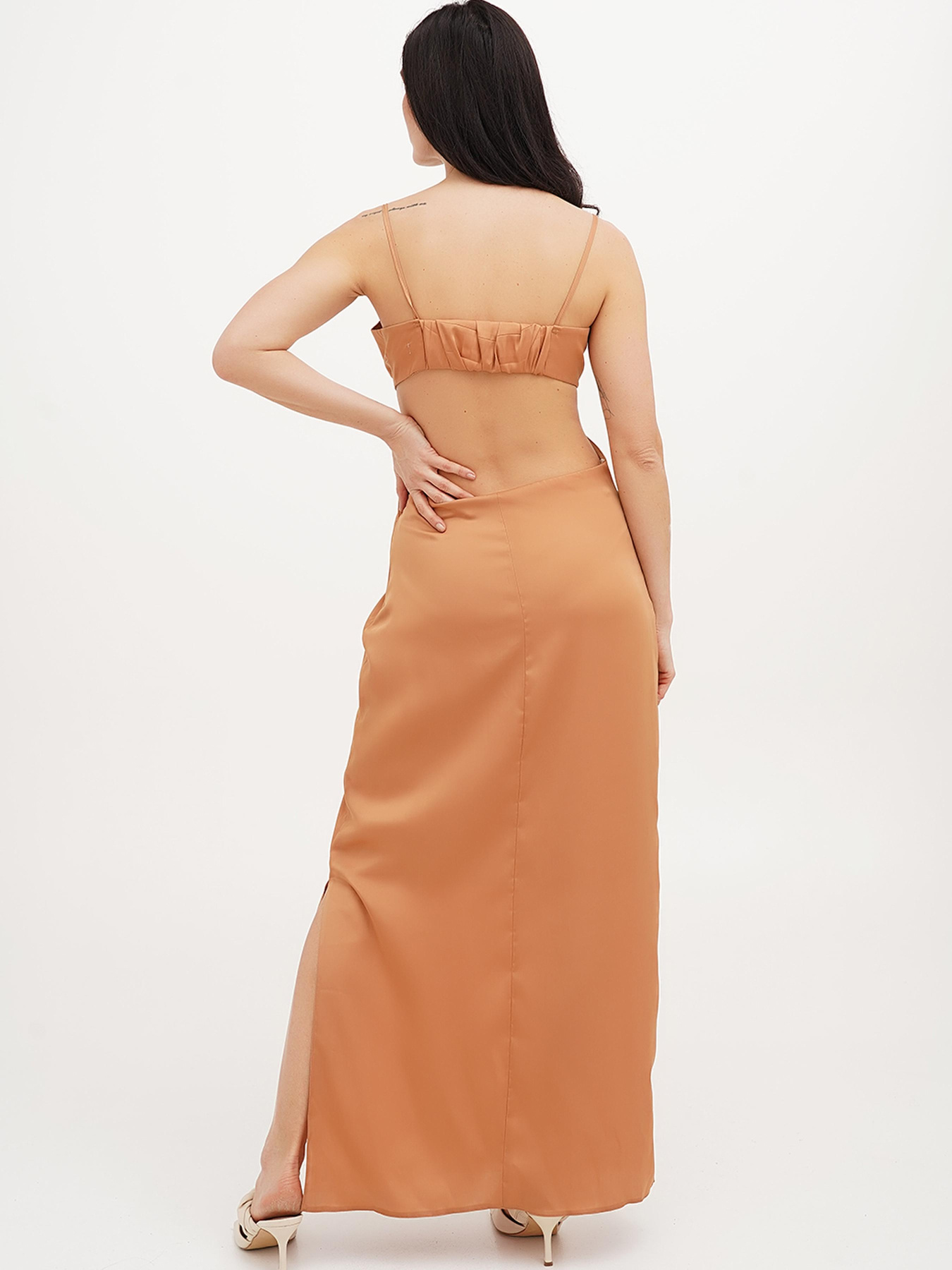 Платье макси Vicolo модель 221-VC-1815_бежевый Фото