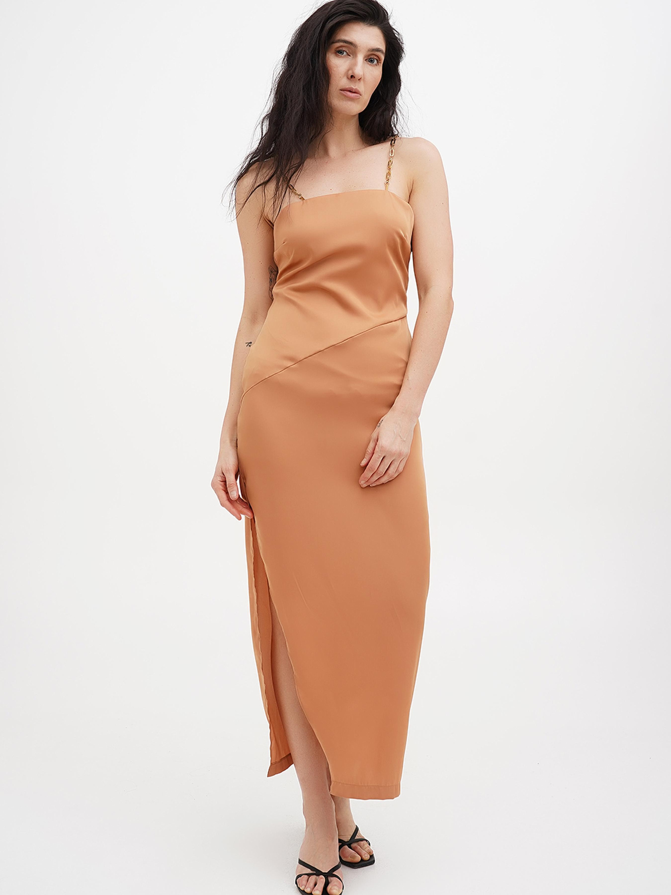 Платье миди Vicolo модель 221-VC-1903_бронзовый Фото