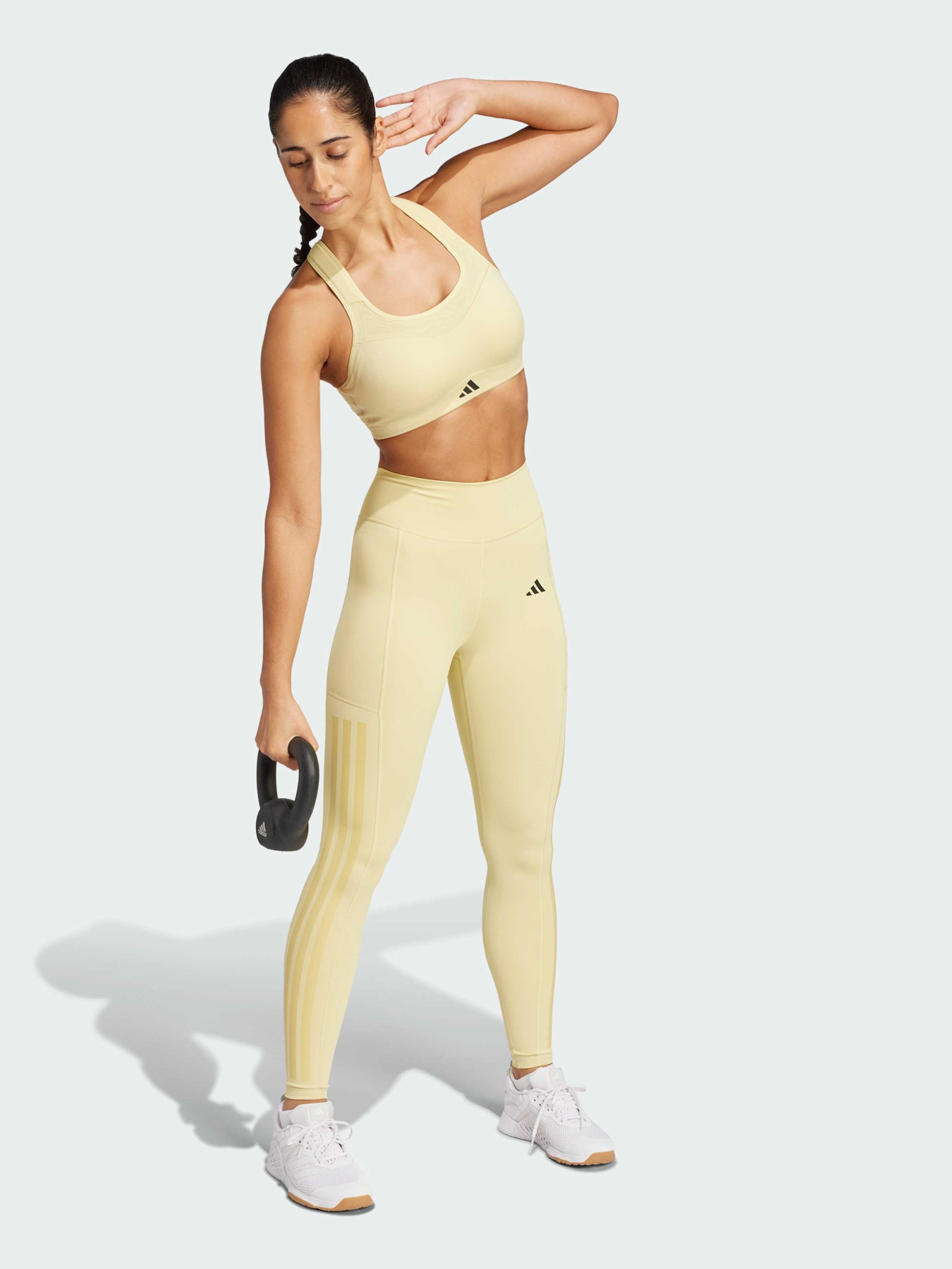 Спортивные леггинсы Adidas 3 Stripes модель JN4585 Фото