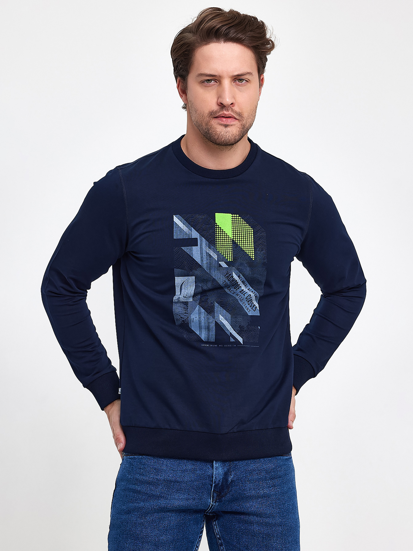 Свитшот Trend Collection модель TC9554DarkBlueSVTSHT Фото