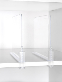 Разделитель для полки прозрачный пластик, 2 шт. Homax модель BR-22 Фото