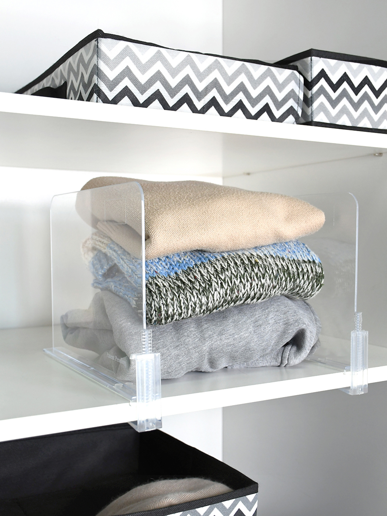 Розділювач для полиці прозорий пластик, 2 шт. Homax модель BR-22 Фото