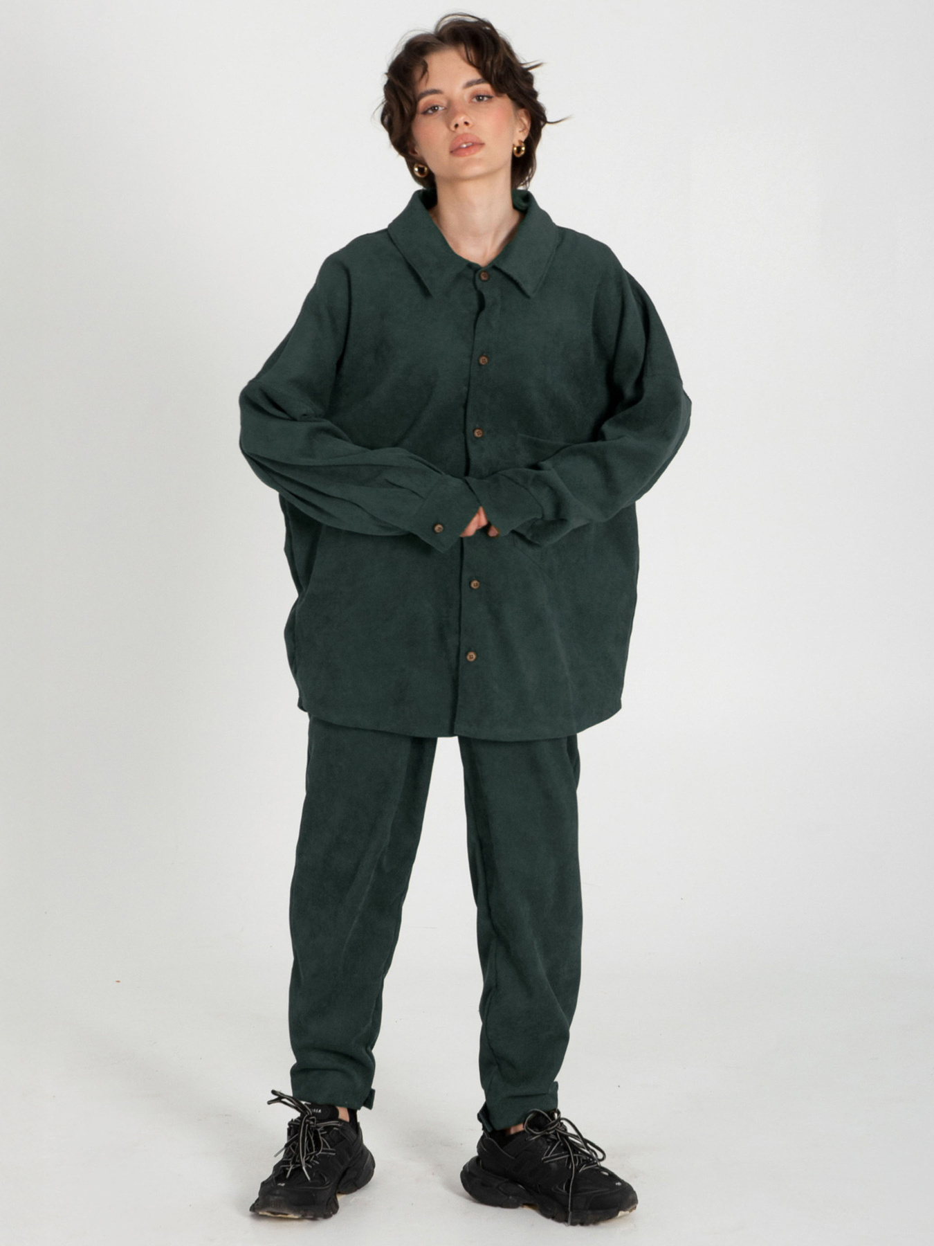 Рубашка повседневная IJ модель ij-sorochka-velvet-emerald Фото