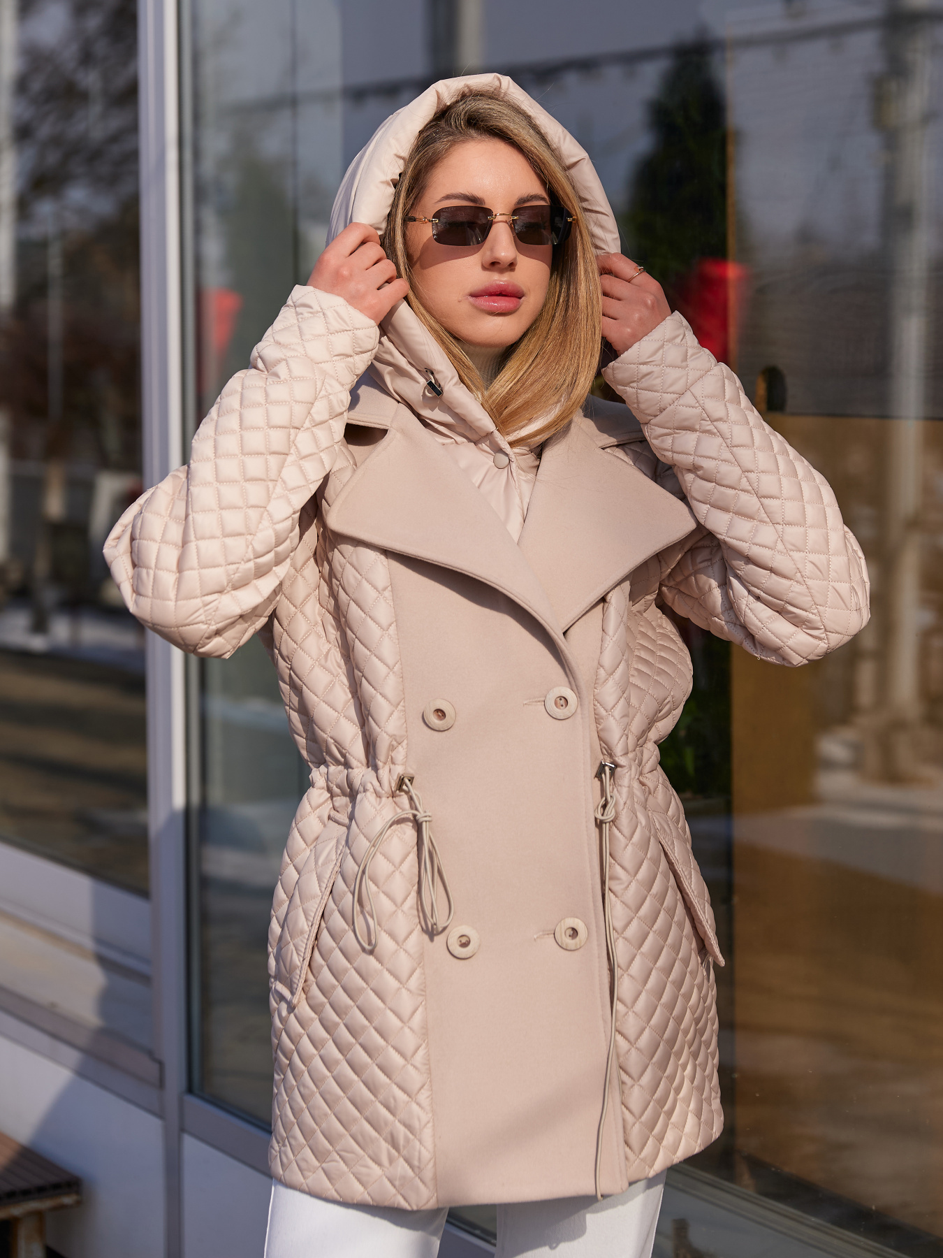 Куртки та дублянки MilaNova модель Куртка К-316 молоко Фото