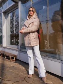 Куртки та дублянки MilaNova модель Куртка К-316 молоко Куртки та дублянки MilaNova модель Куртка К-316 молоко Фото