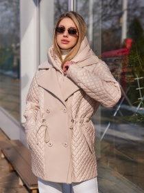 Куртки та дублянки MilaNova модель Куртка К-316 молоко Фото