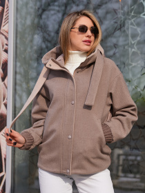 Куртки та дублянки MilaNova модель Куртка К-368 капучино+бежевый Фото