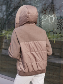 Куртки та дублянки MilaNova модель Куртка К-368 капучино+бежевый Фото