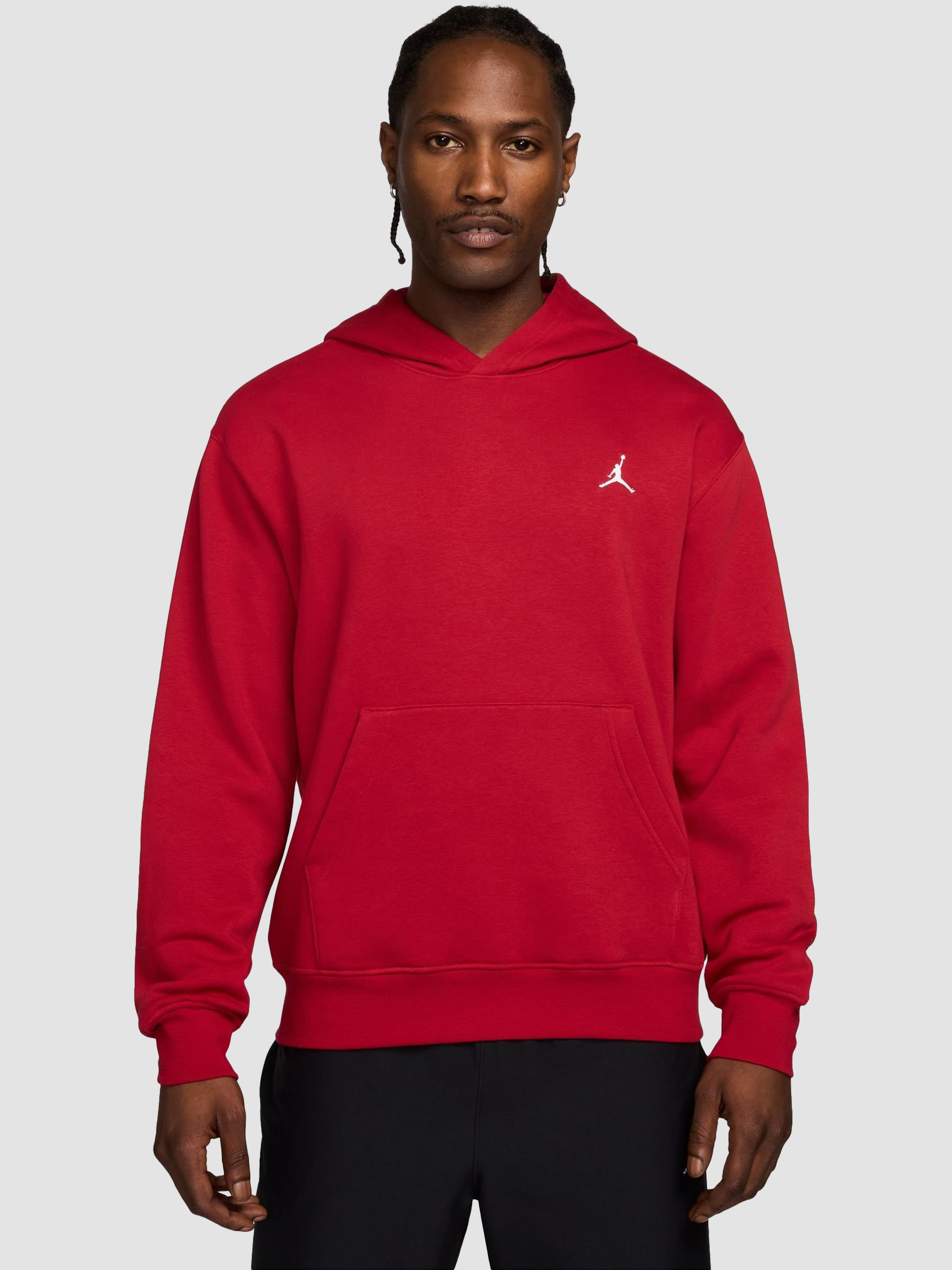 Чоловіче Худі Jordan Brooklyn Fleece Carbon (FV7281-687) колір червоний, матеріал бавовна/поліестер Jordan - купити в Україні