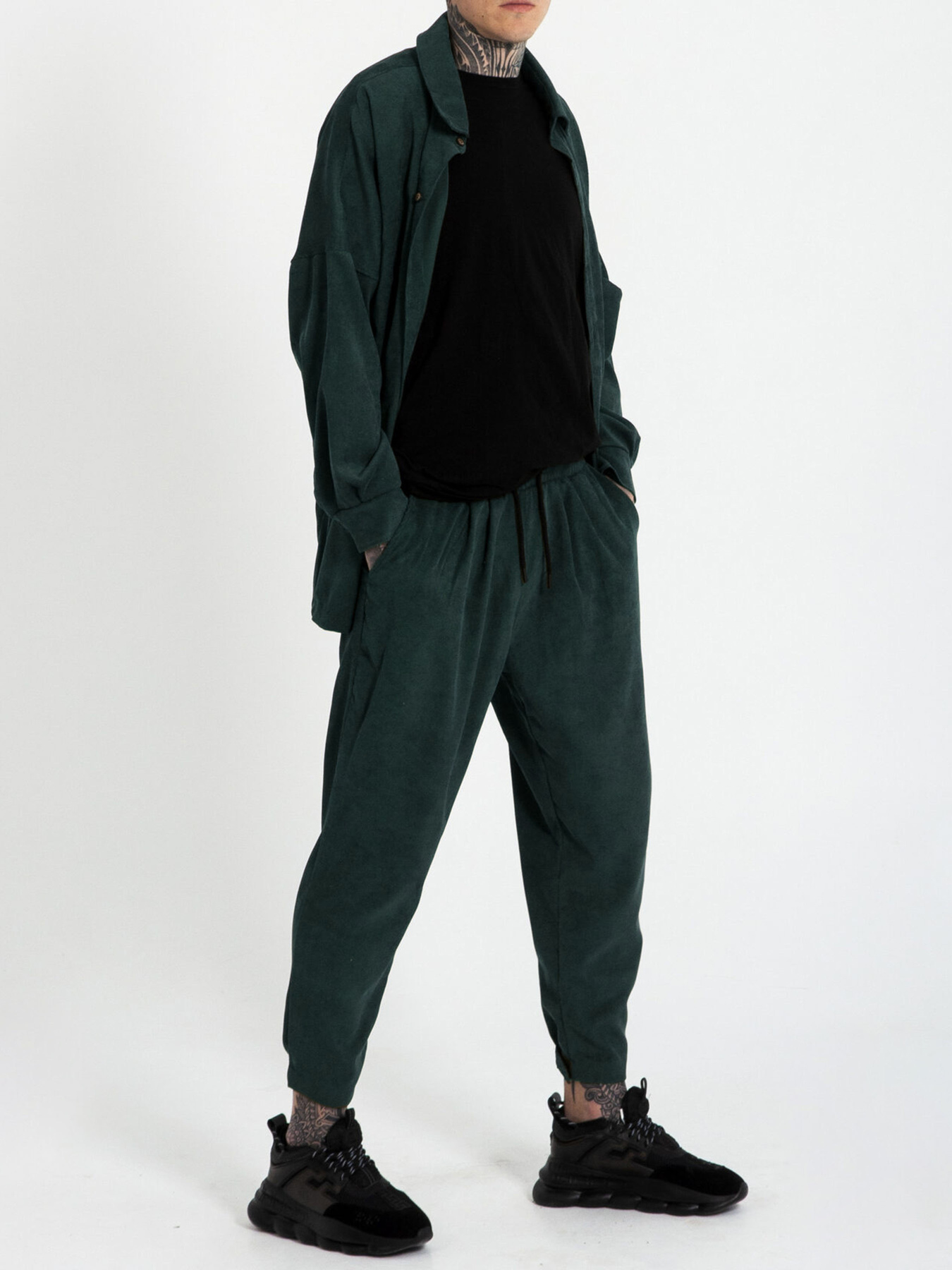 Штани повсякденні IJ модель ij-pants-lip-velvet-emerald-man Фото