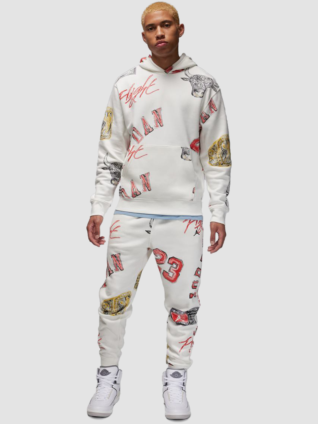 Джоггеры Jordan M Ess Aop Flc Pant модель FN4547-133 Фото