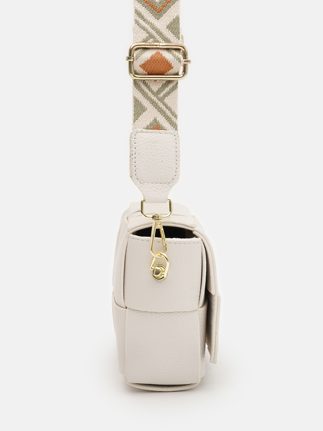 Крос-боді Borsa Leather модель K12118w-white Фото