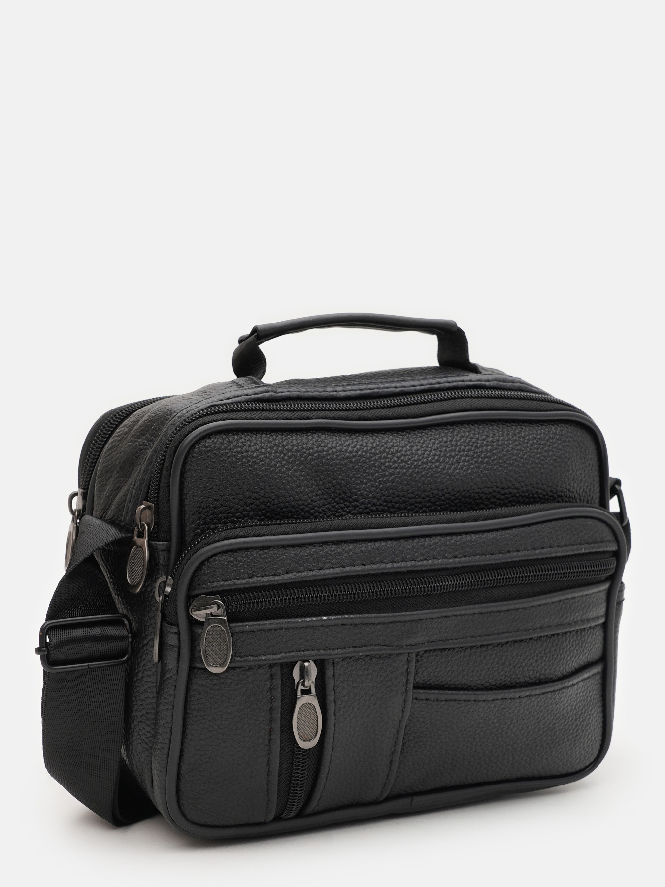 Мессенджер Borsa Leather модель K16688-2bl-black Фото