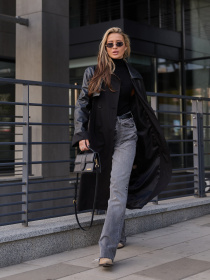 Тренч MilaNova модель Плащ Q-96 черный Фото