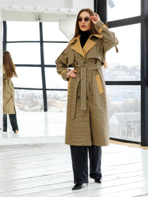 Тренч MilaNova Модель Плащ Q-93 хаки Фото