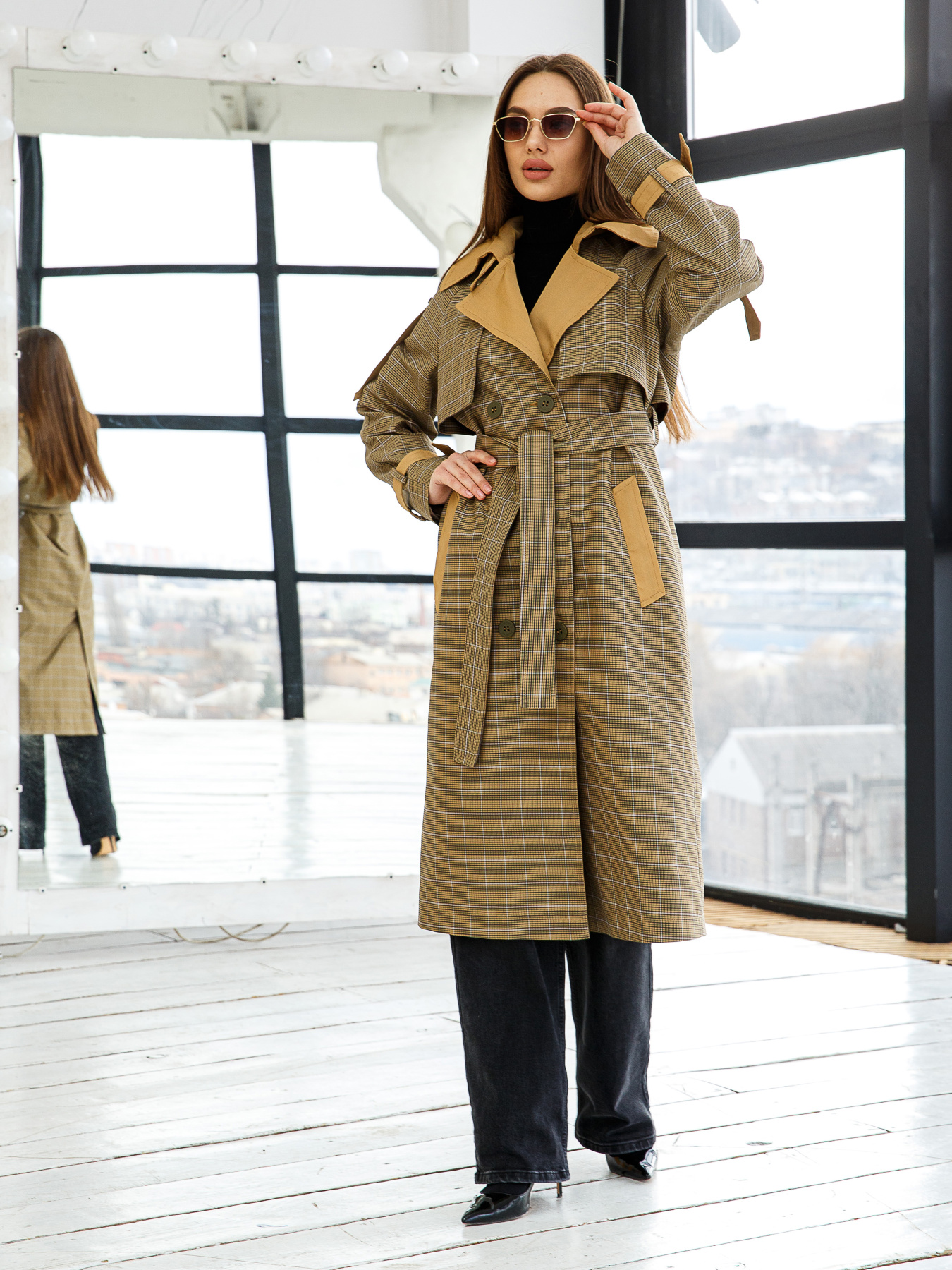 Тренч MilaNova модель Плащ Q-93 хаки Фото