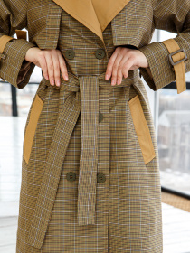 Тренч MilaNova модель Плащ Q-93 хаки Фото