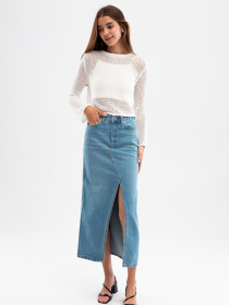 Джинсова спідниця Famo модель U-72748_01 Фото