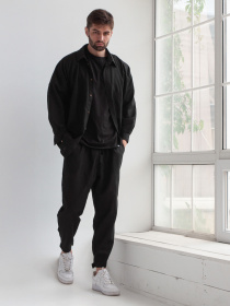 Рубашка IJ модель ij-sorochka-linen-black-man Фото