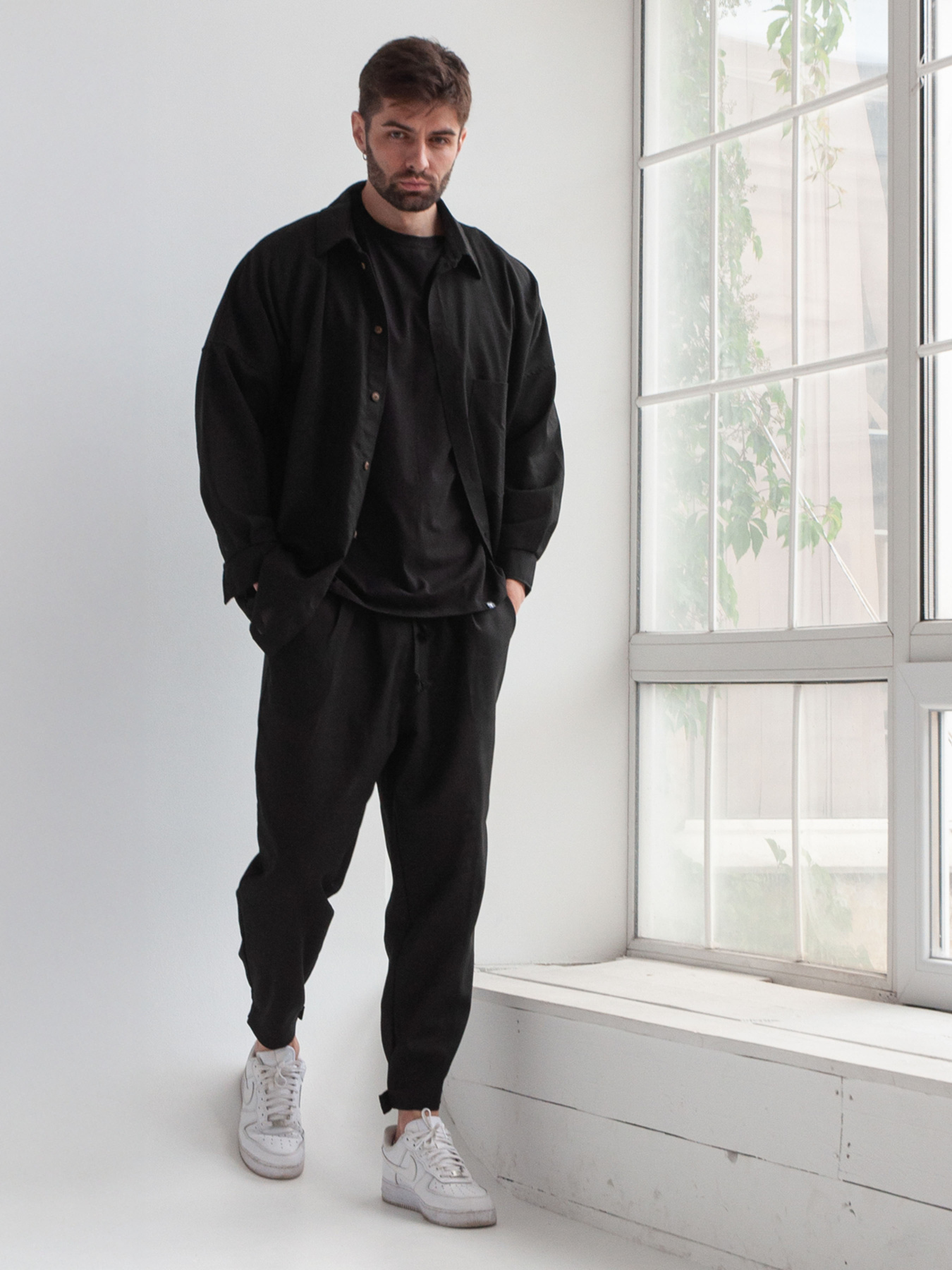 Штани повсякденні IJ модель lipuchki-linen-black-man Фото