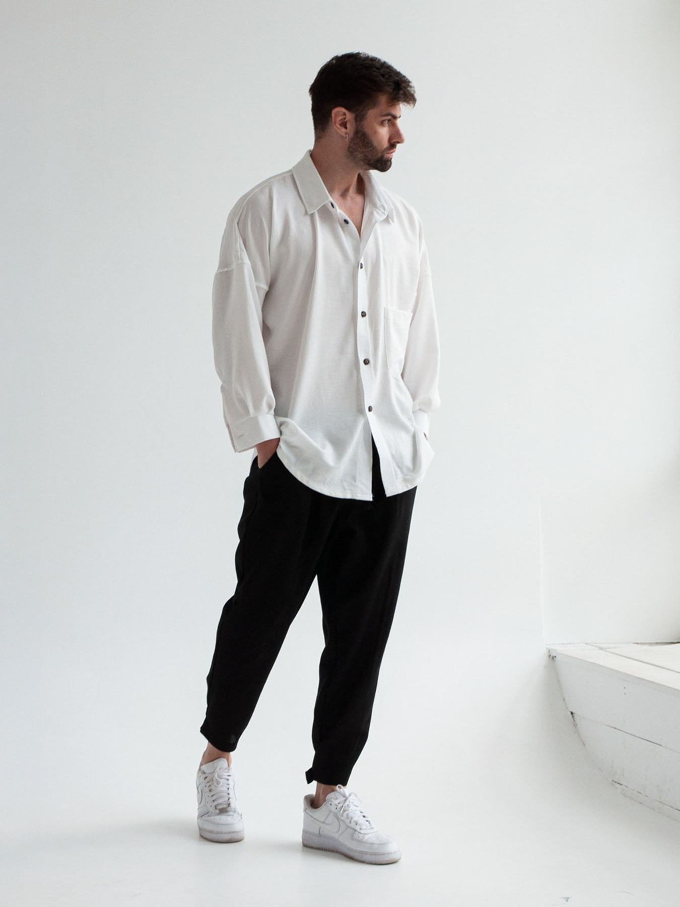 Штани повсякденні IJ модель lipuchki-linen-black-man Фото