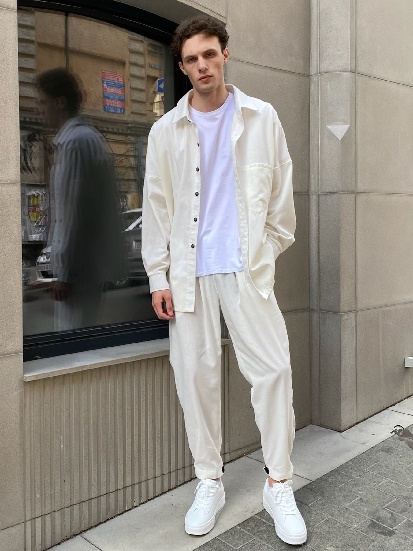 Рубашка IJ модель ij-sorochka-linen-milk-man Фото